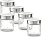 Merkloos Zeller Keuken Voorraadpotten / Bewaarpotten - 5x - 750 ml - Geruit Glas - 11 x 12 cm