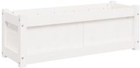 vidaXL Plantenbak 90x31x31 cm massief grenenhout wit