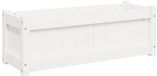 vidaXL Plantenbak 90x31x31 cm massief grenenhout wit