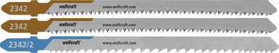 wolfcraft - Decoupeerzaagbladen - 3 stuks - voor Hout, Metaal en kunststof