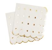 20 Scrap Cooking 20 servetten "Gold" voor verjaardags- en feestdecoratie, 33 x 33 cm