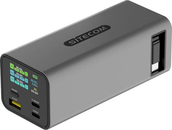 Sitecom Powerbank for Laptop 20000mAh 100Watt Retractable cable