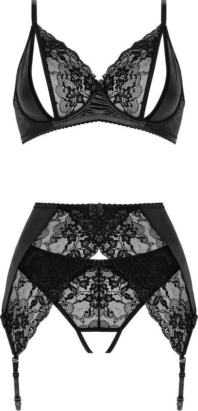 Christine le Duc Vesper Wetlook BH Set - Zwart - S/M