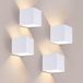 Ledvion - 4x USB Oplaadbare Wandlamp met Sensor – 4400 mAh – Wit – Draadloos – IP44 – Binnen & Buiten – Warm Wit Licht