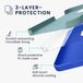 kwmobile hoes met 2x screenprotectors voor Apple iPhone 15 Pro – screenprotector van gehard glas – draadloos opladen – Baltisch blauw