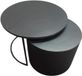 Starfurn Table basse Luna Noir 75x75x45 cm
