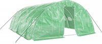 vidaXL Tuinkas met stalen frame, groen, 30 m², 6x5x2,3 meter