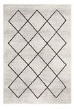 Geweven andiamo Geweven tapijt Bolonia ornament patroon loper modern polypropyleen Öko-Tex 100 tapijt in crème-grijs, 60 cm x 110 cm