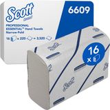 Scott Essential Papieren Handdoeken 6609-2 Laags - 16 Verpakkingen x 220 Vellen