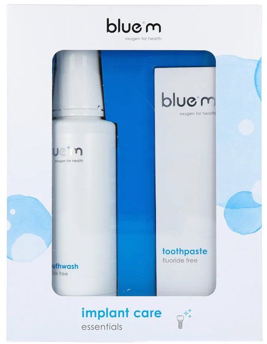 Bluem Implant Care Daily Essentials - Fluoridevrije Tandpasta, Mondwater, Oral Gel, Tandenborstel