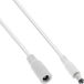 InLine DC verlengkabel | 5,5 x 2,5mm | max. 140W | AWG18 | wit | 3 meter