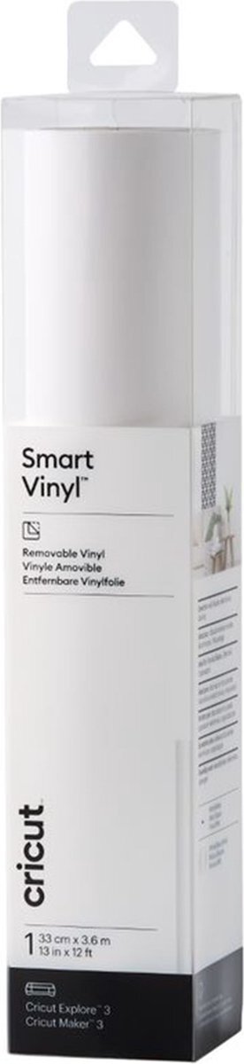 CRICUT 2009052 Smart Vinyl Verwijderbaar Wit 3.6m (12ft) Zelfklevende Vinyl Rol Voor gebruik met Explore 3 en Maker 3