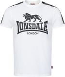Lonsdale T-shirt Stour Heren Wit/Zwart XXL
