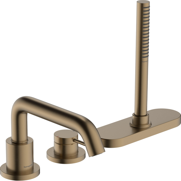 Hansgrohe Tecturis 3-gats badrandkraan en sbox brushed bronze 73447140