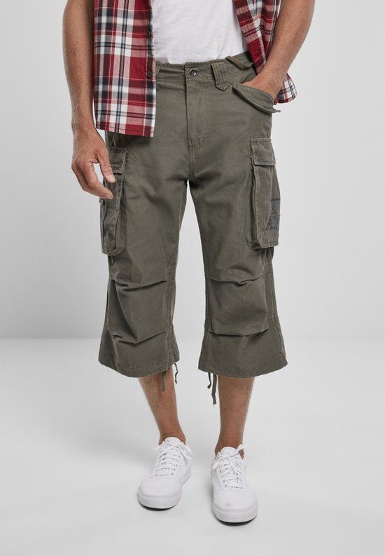 Brandit Industry Vintage 3/4 Heren Shorts - olijf - L