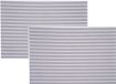 Cosy & Trendy Placemats - 4x - rechthoekig - geweven beige/wit - 30 x 45 cm