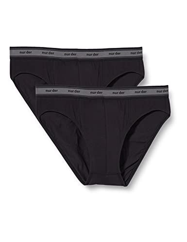 Nur Der Heren Organic Cotton Dubbelpak Slip - Zwart - XXL