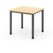 HAMMERBACHER Bureau H-Serie | Piètement à 4 pieds | réglable en hauteur | extrêmement stable, Dimensions plateau de table : 80 x 80 cm, Couleur plateau de table : Érable, Couleur piètement : Graphite