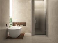 Wiesbaden Less Glas voor nisdeur rechts 900 x 2000 x 8 mm nano spiegelrook- naar helder glas
