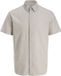 Jack & Jones Junior Overhemd JJEBREEZE LINEN BLEND SHIRT S/S SN JNR Korte Mouw Katoen/Linnen Effen Klassieke Kraag Knopen Slim Fit Heren Casual