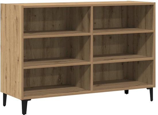 vidaXL Dressoir 103,5x35x70 cm bewerkt hout artisanaal eikenkleurig