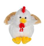 GIPSY TOYS – Witte Kip met Geluid – Les Pakidoos – 15 cm