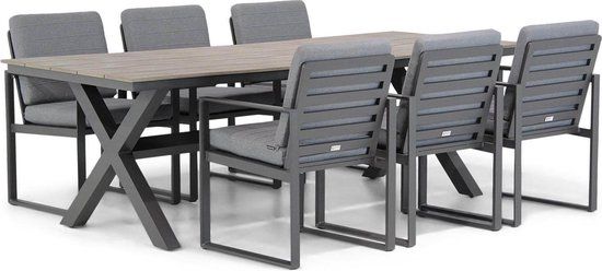 Santika Furniture Santika Zaga/Forest 240 cm dining tuinset 7-delig