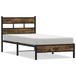 vidaXL Cadre de lit Métal Chêne fumé 80x200 cm