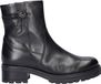 Gabor - Dames - Enkellaarsjes - Zwart - Leer - Hakhoogte 3-4 cm - Ronde neus - Ritssluiting - Maat 42.5