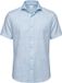 Vercate Linnen Overhemd Korte Mouwen Slim Fit Heren Lichtblauw Maat 43/XL