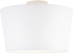 QAZQA combi cl - Plafondlamp met lampenkap - 1 lichts - Ã˜ 350 mm - Wit