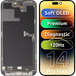 MP Touchscreen Display compatibel met Apple iPhone 14 Pro Max, met Frame, Premium Soft OLED FHD 120Hz Diagnostic Versie, Zwart