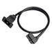 SilverStone PP16-2019D-80 - C20 naar beneden hoek 90 graden C19 stroomverlengkabel met vergrendelingsbus (80 cm), SST-PP16-2019D-80