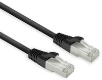 ACT Zwarte 1 meter LSZH U/FTP CAT8 datacenter slimline patchkabel snagless met RJ45-connectoren FB8101