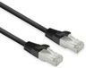 ACT Zwarte 1 meter LSZH U/FTP CAT8 datacenter slimline patchkabel snagless met RJ45-connectoren FB8101
