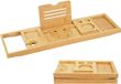 Merkloos Relaxdays Badplank bamboe uitschuifbaar 70-105 cm