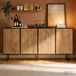 Rolipo Dressoir Natuurhout + Zwart 4 Deuren 3 Poten 160 cm