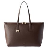 Furla Olivia L dark brown leather shopper