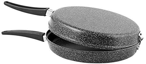 Home Omeletdraaier anti-aanbak, steen, zwart/zilver, 24 cm