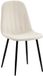 CLP Baxter Eetkamerstoel - Zwart Metalen Frame - Velvet - Fluweel - Metaal/cremewit