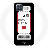 Maniacase Hoesje voor Oppo A93 5G Luchtkaartje Marrakech Marokko