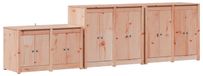 Syfax Buitenkeuken kast MEPPEL, 3 stuks, wit, massief grenenhout