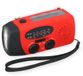Carpoint Radio portable d'urgence - Radio avec AM (520 - 1600 KHz) & FM (87 - 108 MHz) - Lampe de poche LED - Powerbank - 3 possibilités de recharge - Énergie solaire - Câble USB-C - Manuel avec manivelle - Alarme SOS