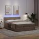 Maison Exclusive - Lit plateforme avec matelas et éclairage LED, couleur cappuccino, 140x190 cm, similicuir