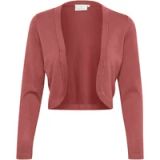 KAFFE Kaffe Bolero, lange mouwen, regular fit, open voorkant, ronde randen, bolero, dames, Apple Butter, M