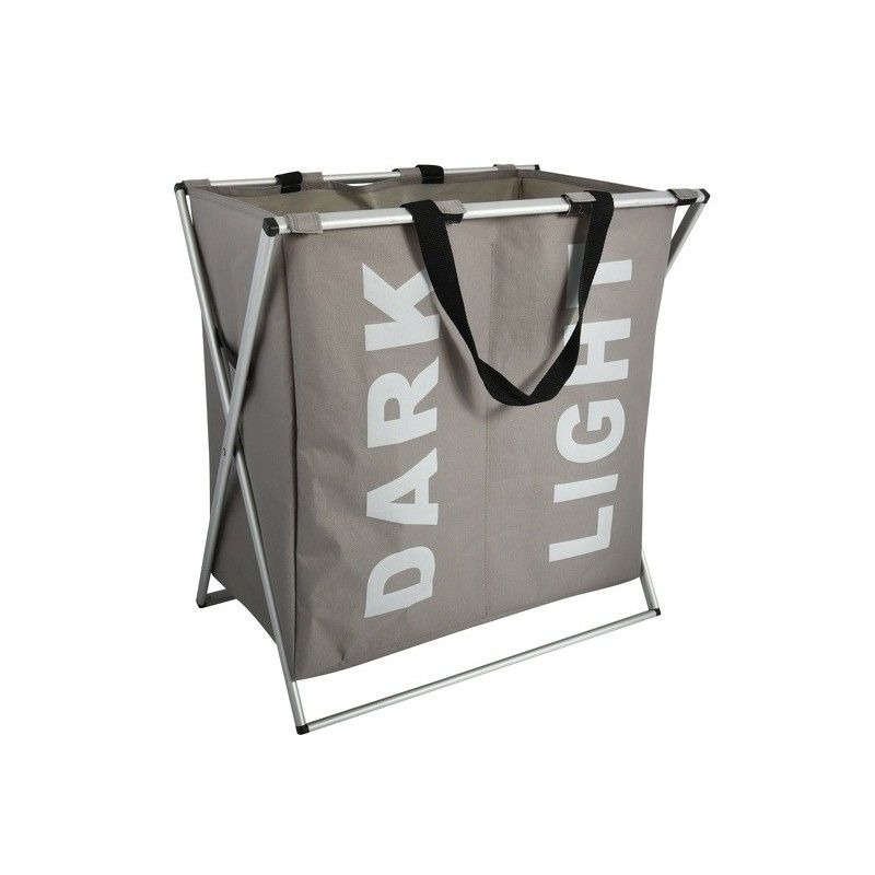 MSV Rechthoekige wasmand - Aluminium, Polystyreen (PS) - Taupe