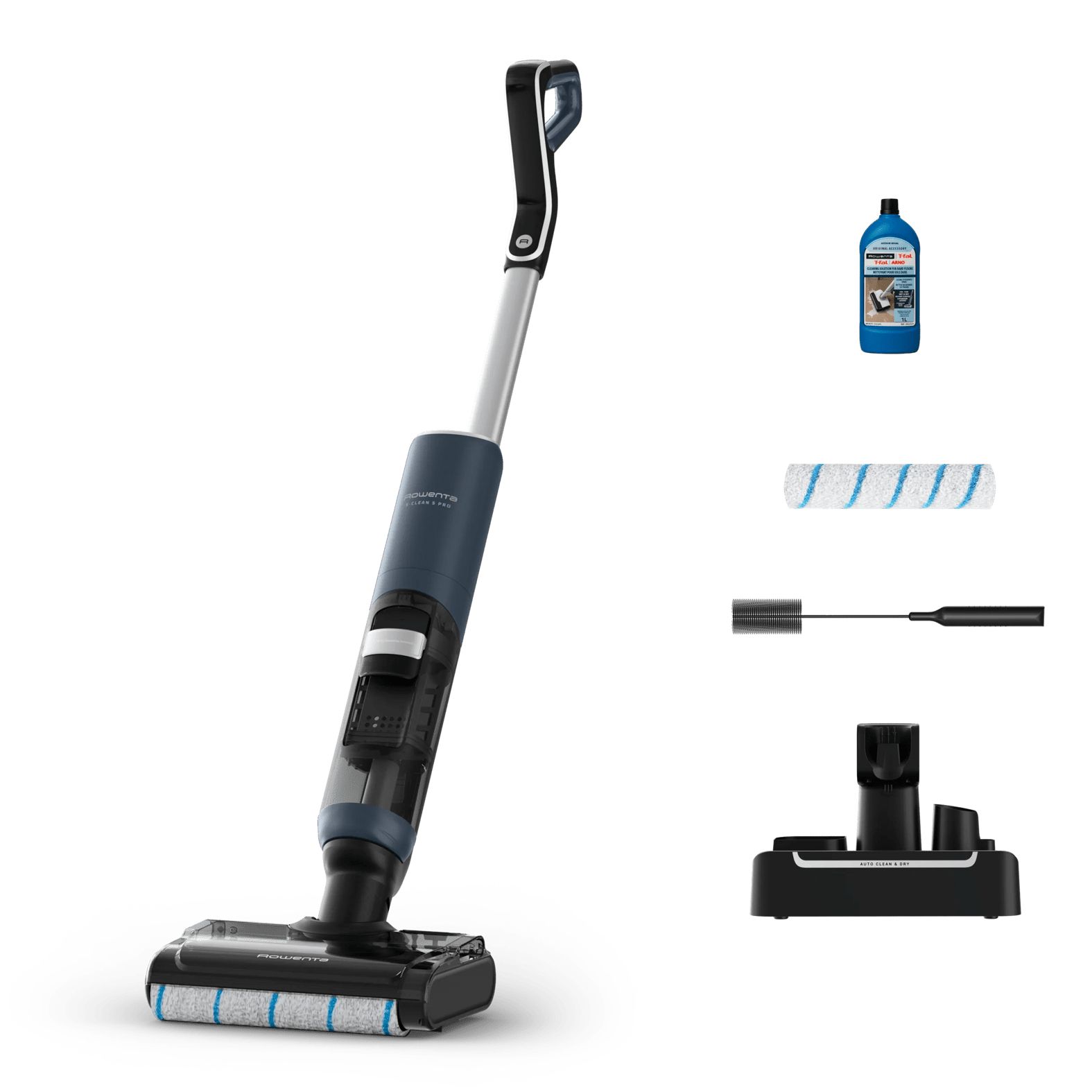 Rowenta Gz5436 X-clean 5 Pro 2-in-1 Vloerreiniger Zwart En Blauw