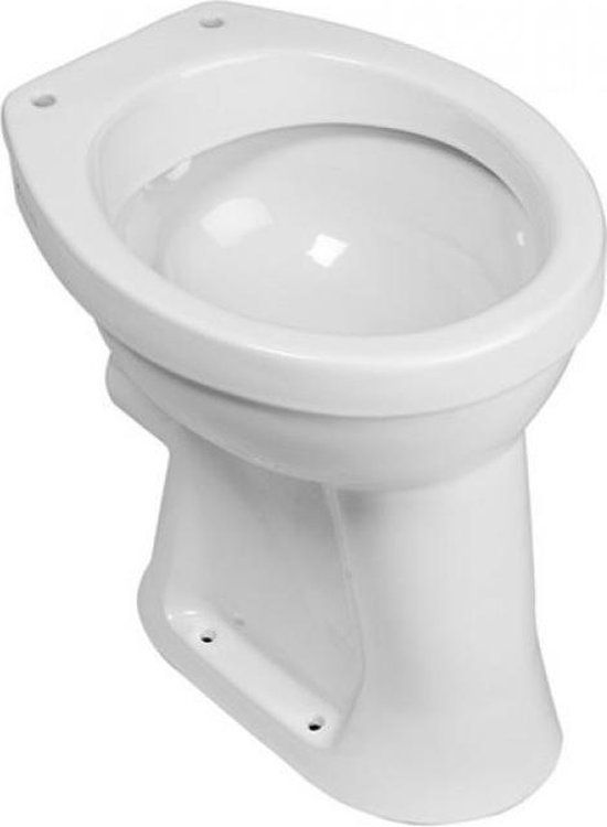 Wiesbaden Staande Verhoogde Toiletpot + 6 cm - Wit
