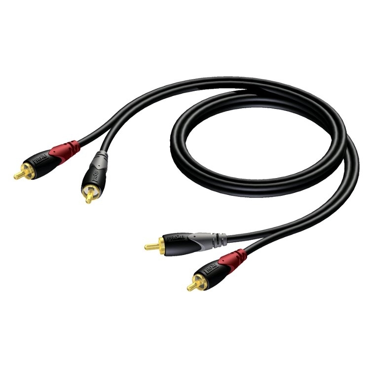 Procab CLA800 2x RCA male - 2x RCA male kabel 0 5m