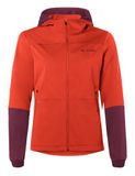 VAUDE Women's Qimsa Hooded Softshell Jacket, glowing red, Maat S